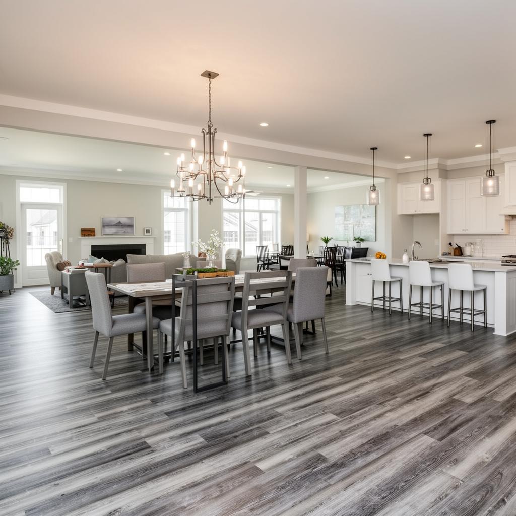 Seamless open-plan LVP flooring